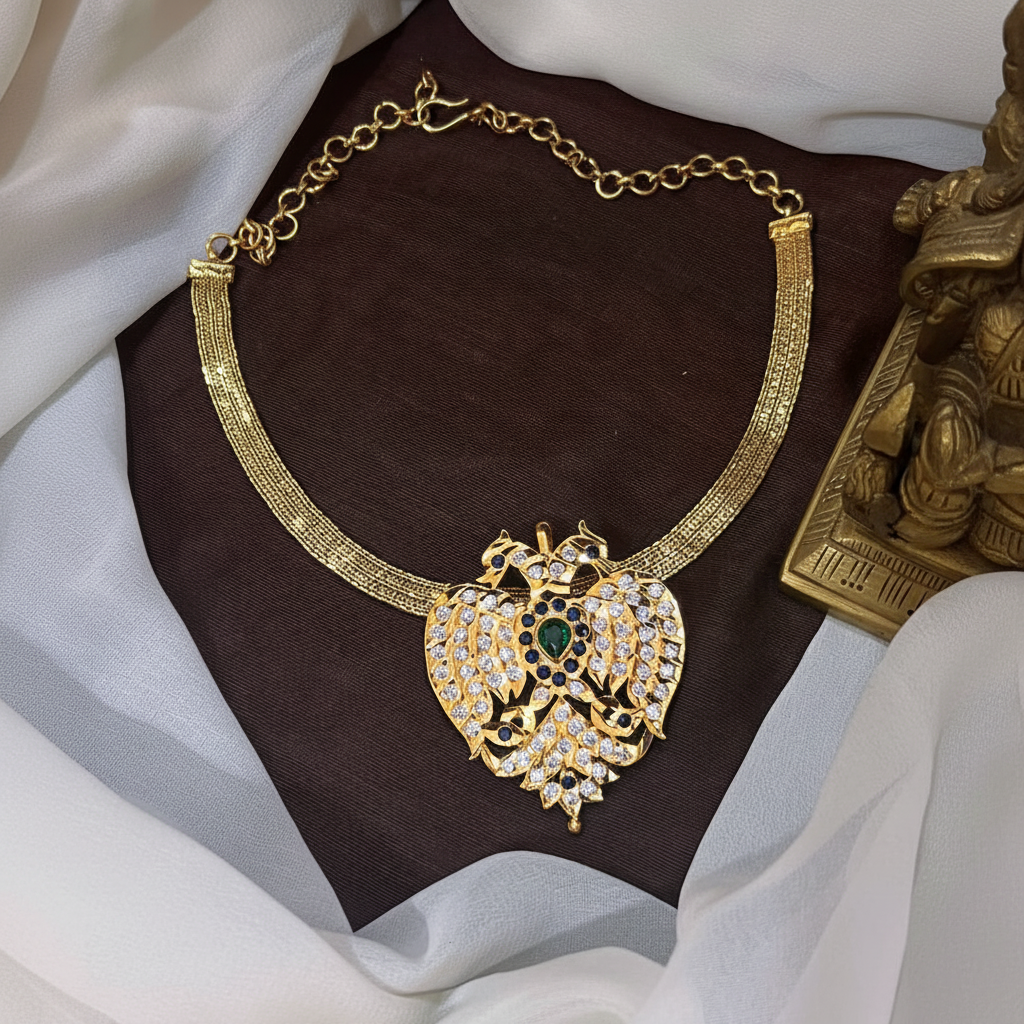 Panchaloha Gandaberunda Pendant with Chain - NN00922
