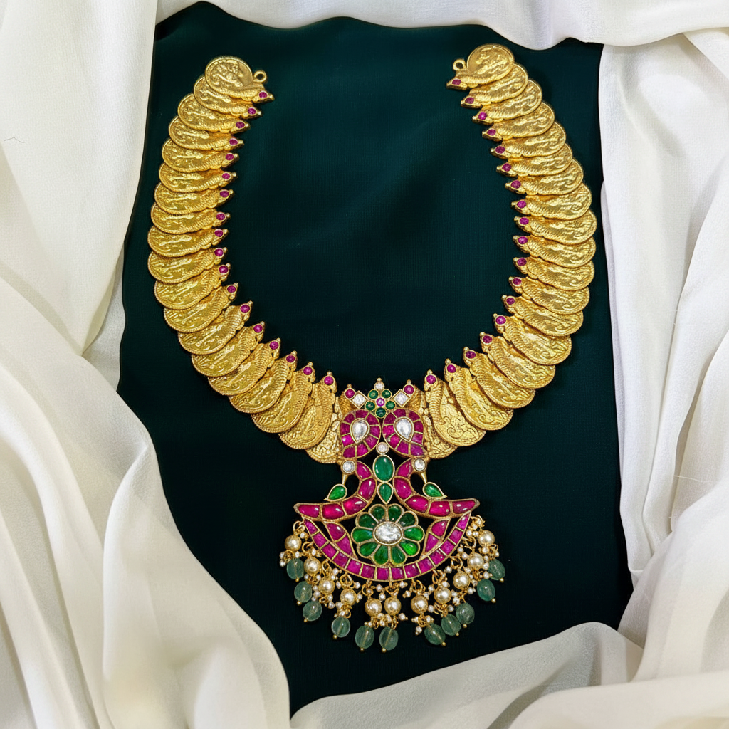Kasu Haram in Jadau Kundan with Pendent - KH0062
