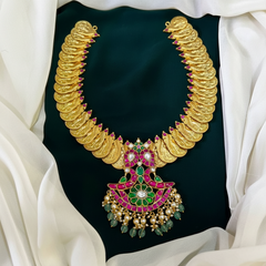 Kasu Haram in Jadau Kundan with Pendent - KH0062