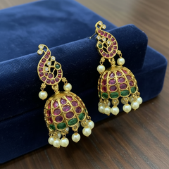 Nakshi Peacock Jhumki - NE00636