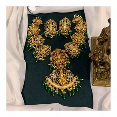 Matt Gold Polish Dasavatarm Necklace - NN00865