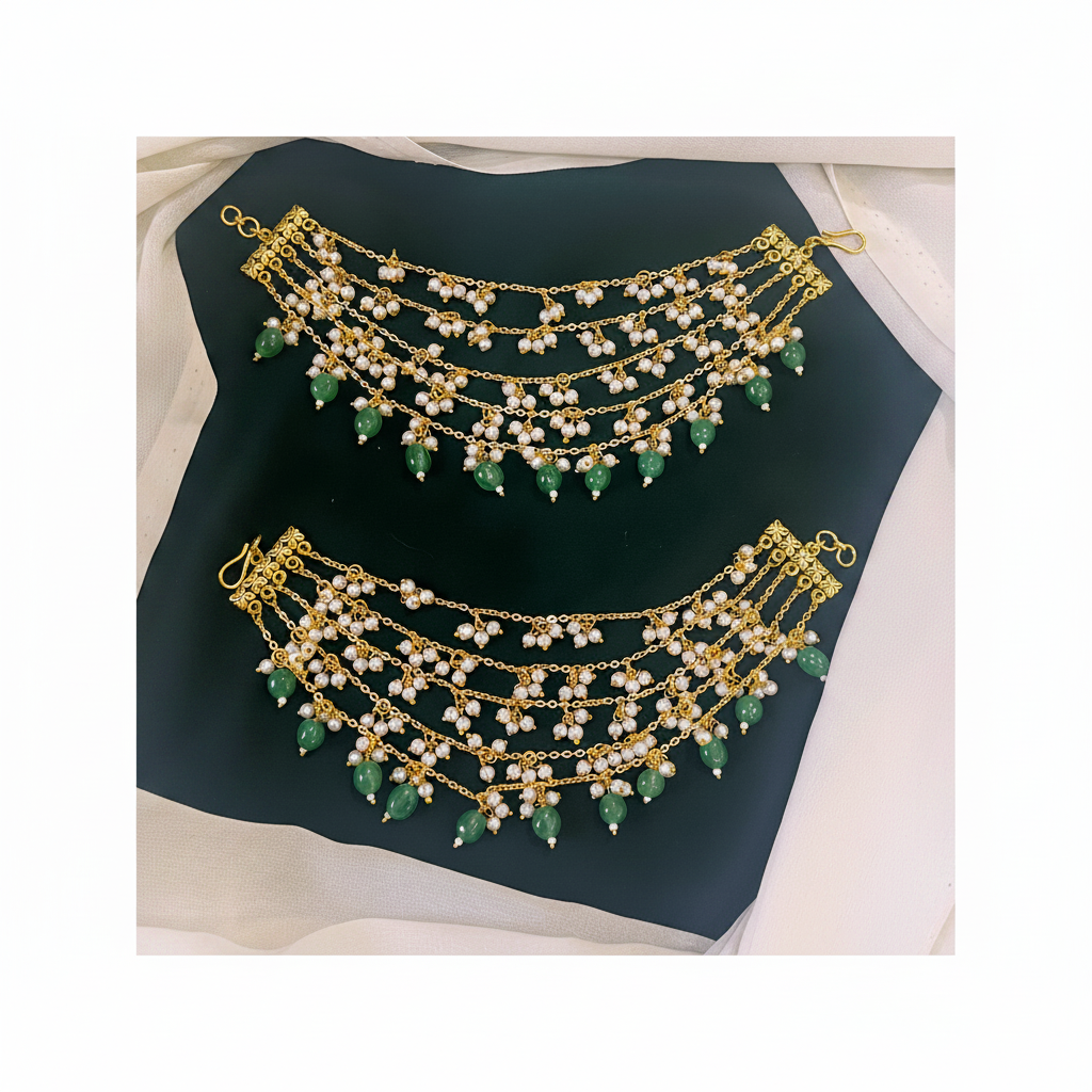 5 layer pearl Matilu with Emeral and white small pearl - MT009