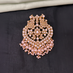 Beautiful Peacock Kundan Pendant - KP00187