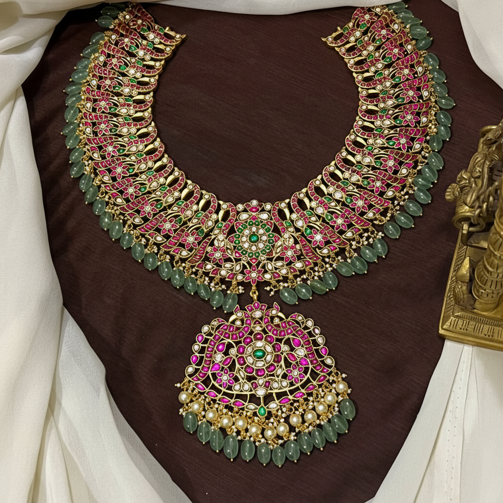 Jadau Grand Bridal Neckalce - KN00670