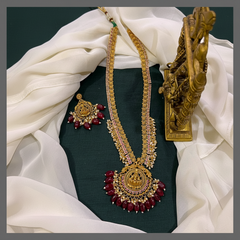 Beautiful Flower and Lakshmi Haram In Nakshi - NH00344