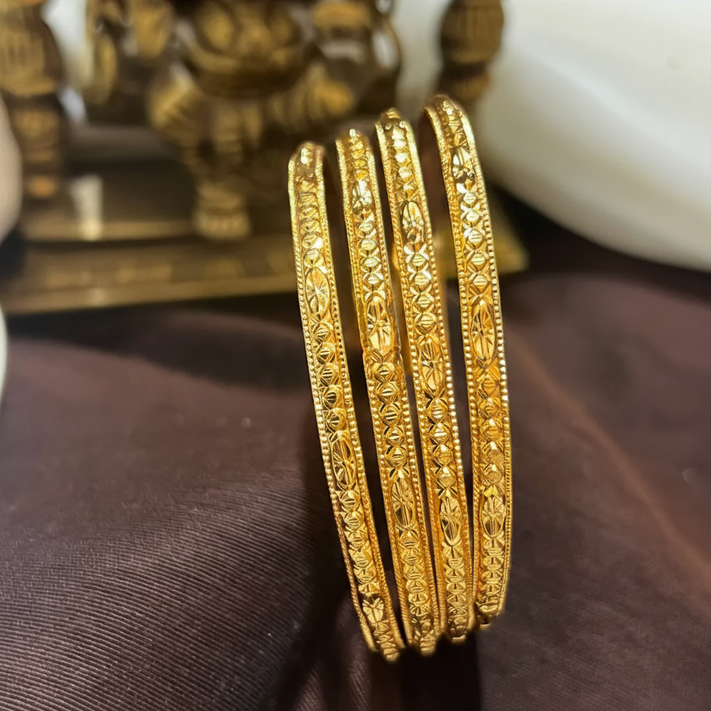 Gold Polish Bangles - BG00703
