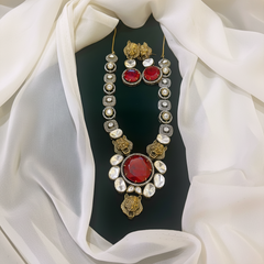 Elegant Victorian Sabyasachi Collection Haram with Earrings - VH0012