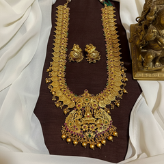 Nakshi Lakshmi Kaasu Long Haram With Jhumkis - NH00144