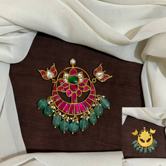 Jadau Flower Patter Pendant - KP00150
