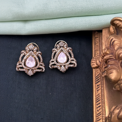 Beautiful White Stone Stud In Victorian - VE00232