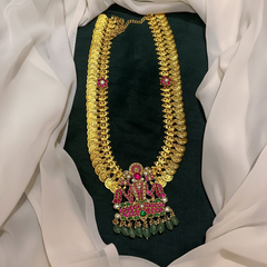 Beautiful Traditional Lakshmi Kaasu Jadau Long Haram - KH00377
