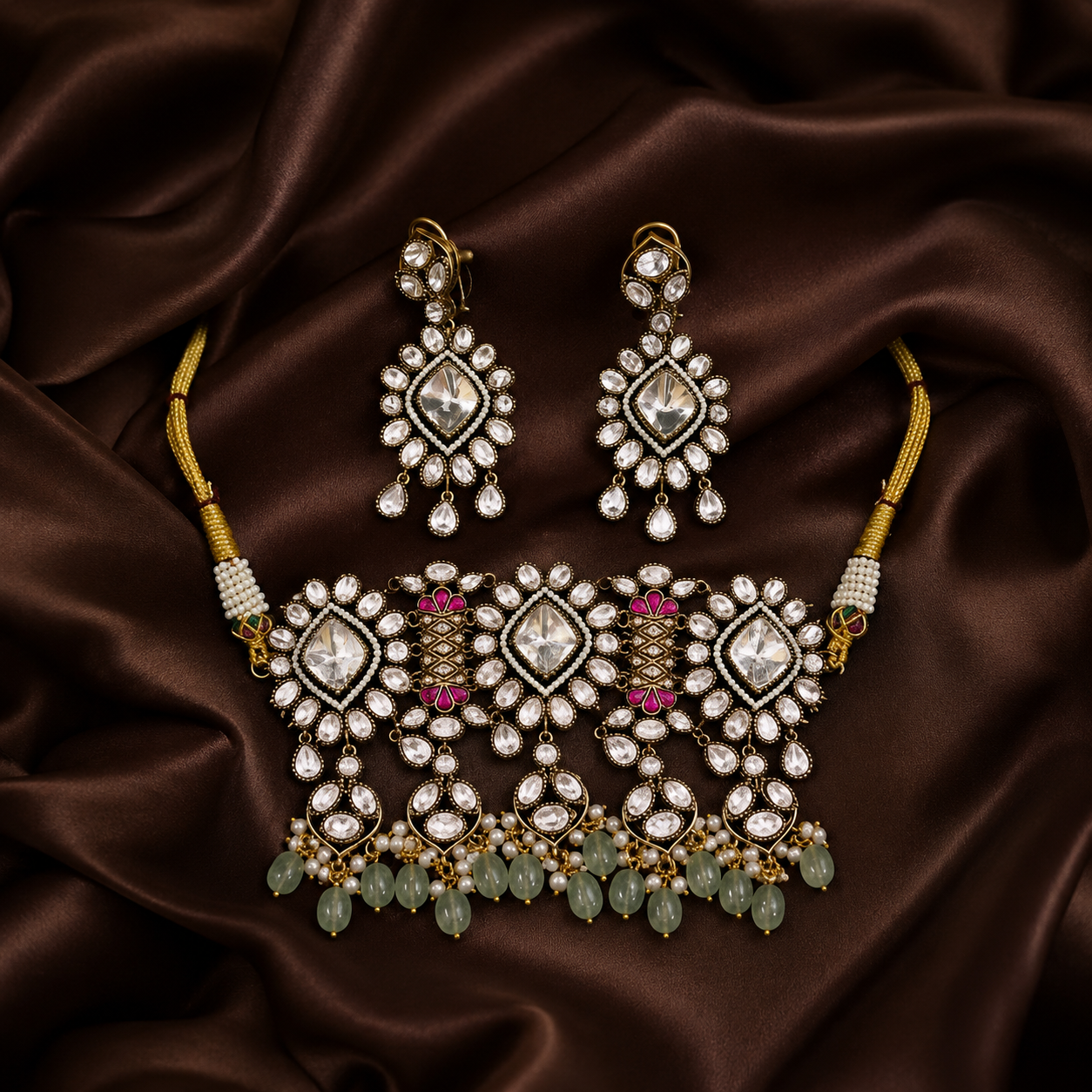 Beautiful White Chokar in Kundan - KN00509