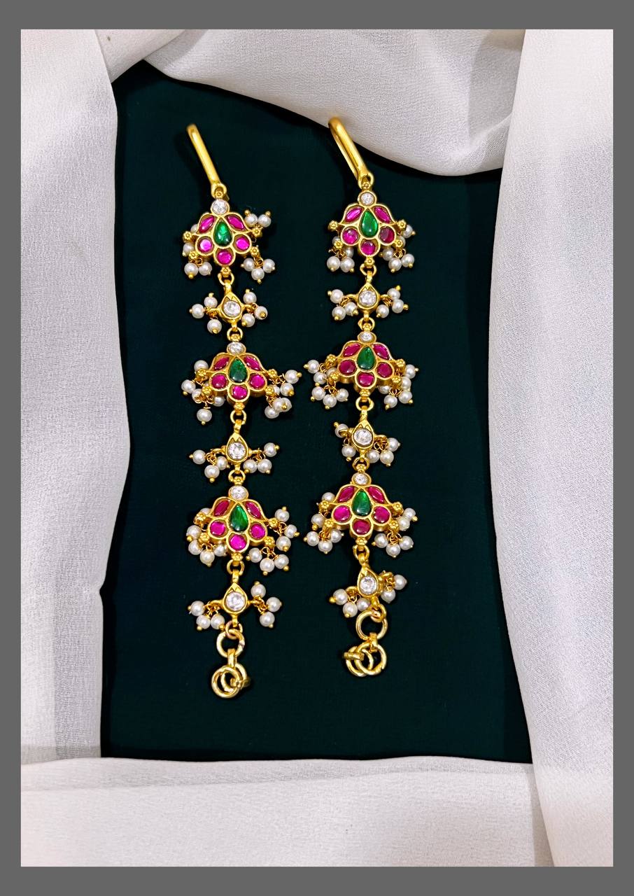 Ruby Flower Matilu in Kundan - MT0060