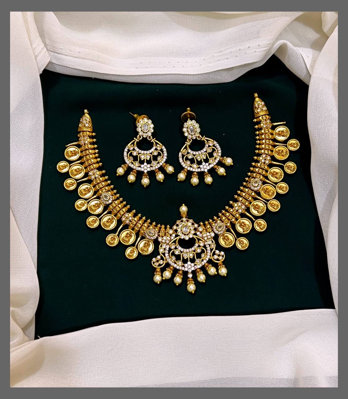 Antique Coin Necklace in Nakshi - NN00501