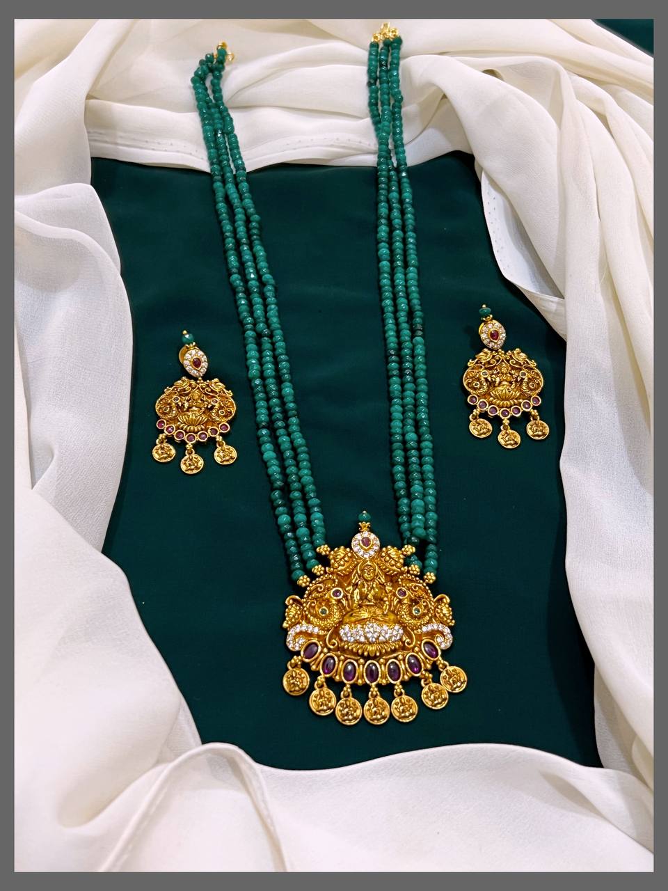 Emerald Pearl Haram with Pendent - PB00136