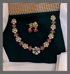 Elegant  Flower Victorian Necklace - VN00120