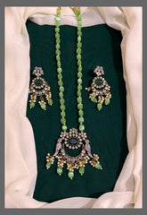 Green Pearl Haram with Victorian Pendent - PB00157