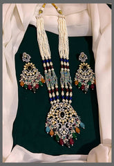 White Pearl Haram with Victorian pendent - PB00163