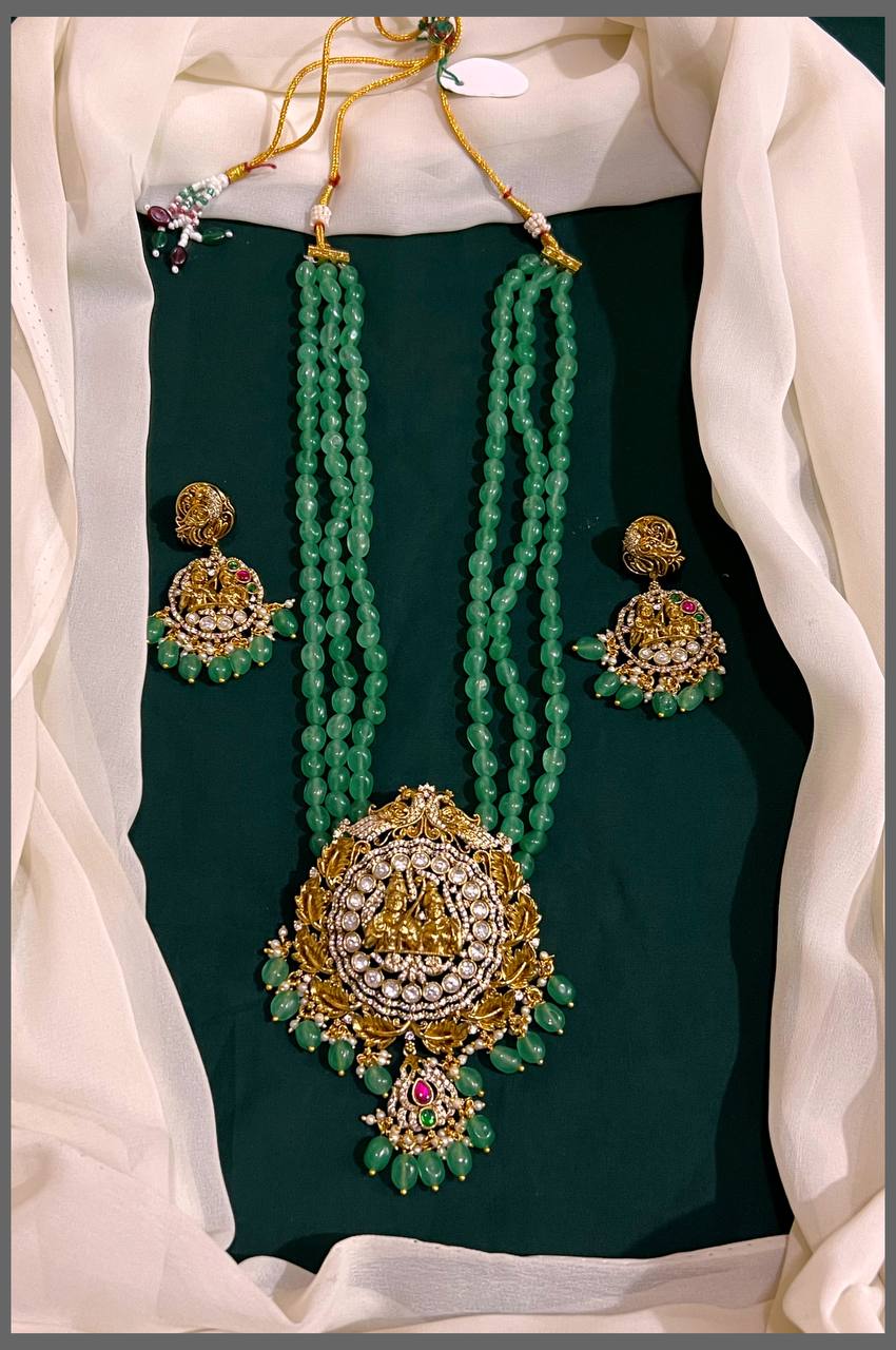 Green Pearl Haram with Lord  Pendent - PB00185