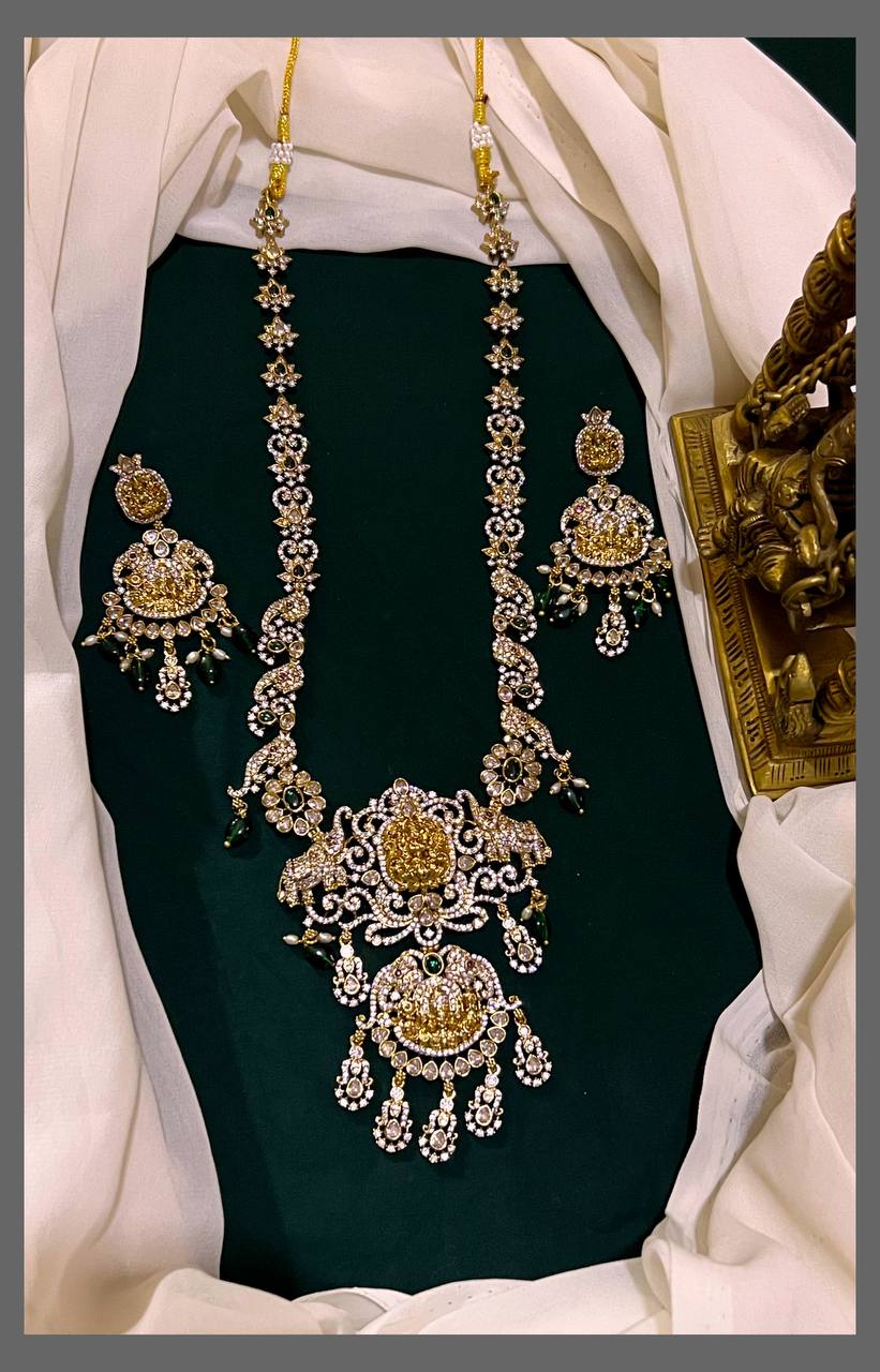 Antique Haram with lakshmi pendent in Victorian - VH0050