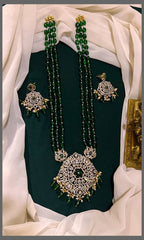 Emerald Pearl with Victorian pendent - PB00174