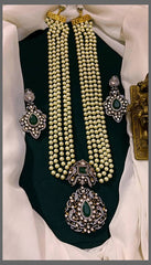 Cream Colour Pearl with Victorian Pendant - PB00151