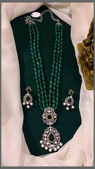 Green Pearl Haram with small Pendent - PB00147