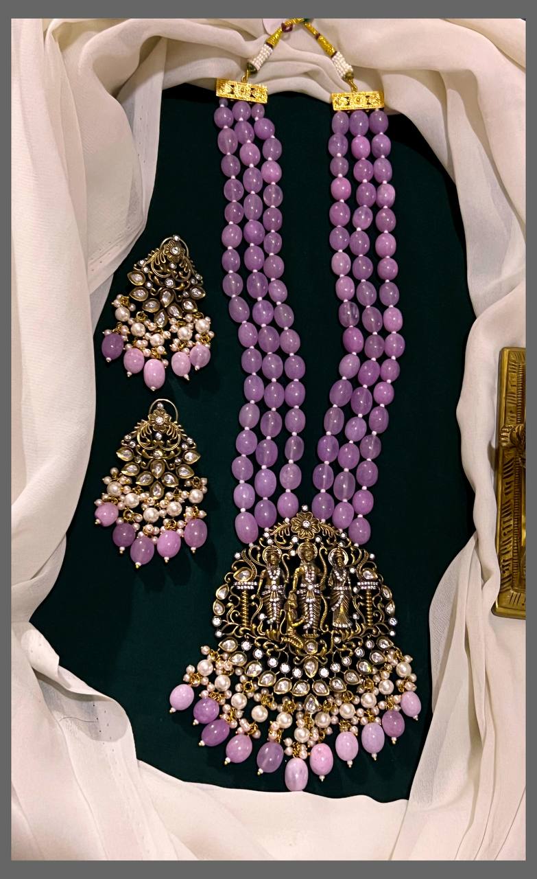 Violet Pearl Haram with Victorian Pendent - PB00143