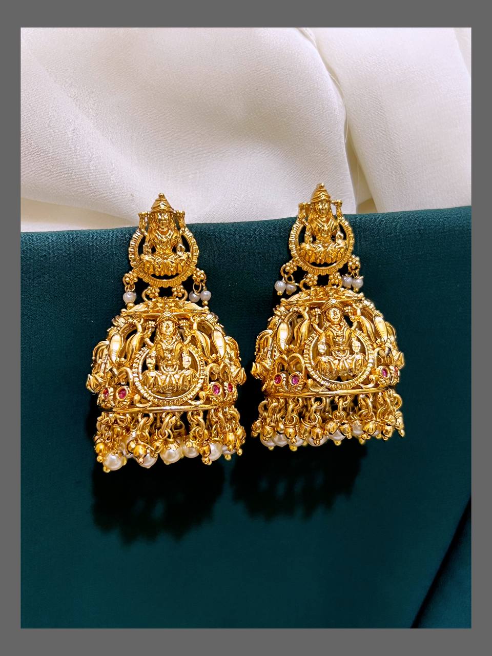 Lakshmi Jhumki  Earring in Nakshi - NE00329