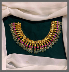 Jilebi Necklace in kundan - KN00493