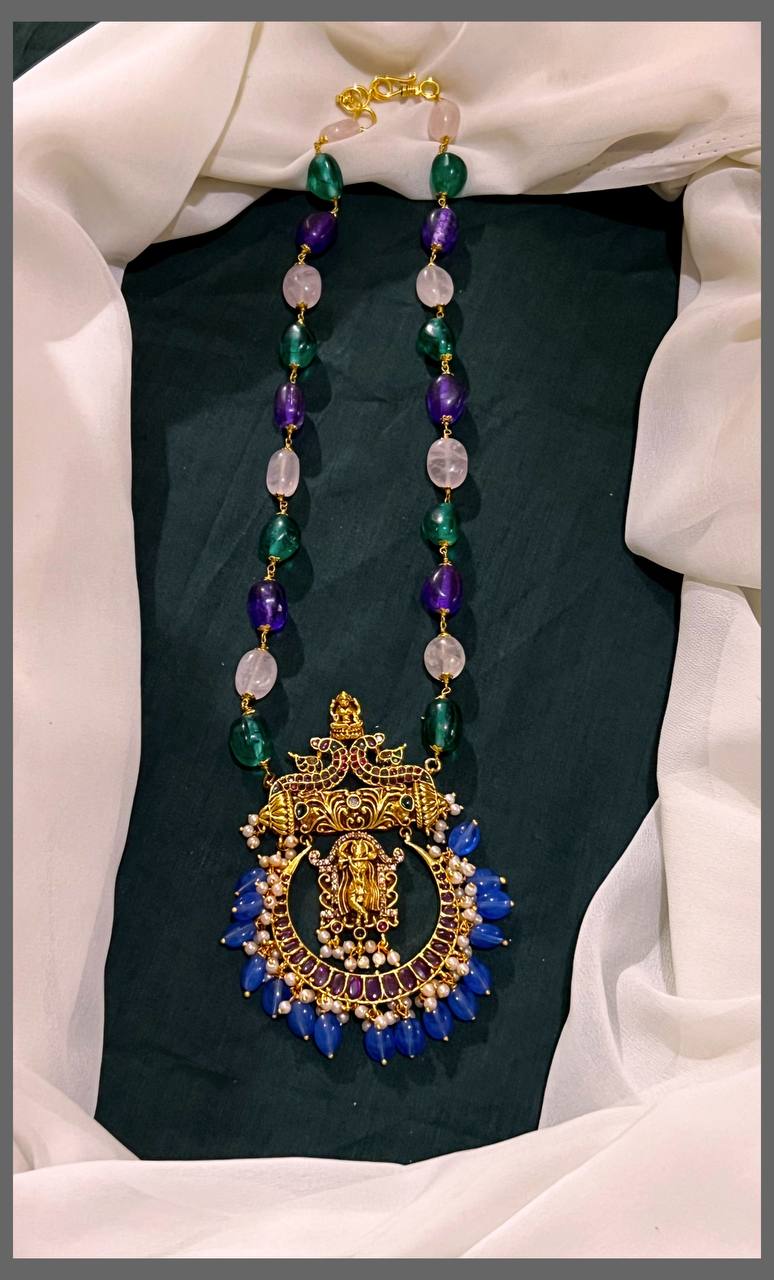 Beautiful Krishna Pendent with Pearl Haram - PB00204