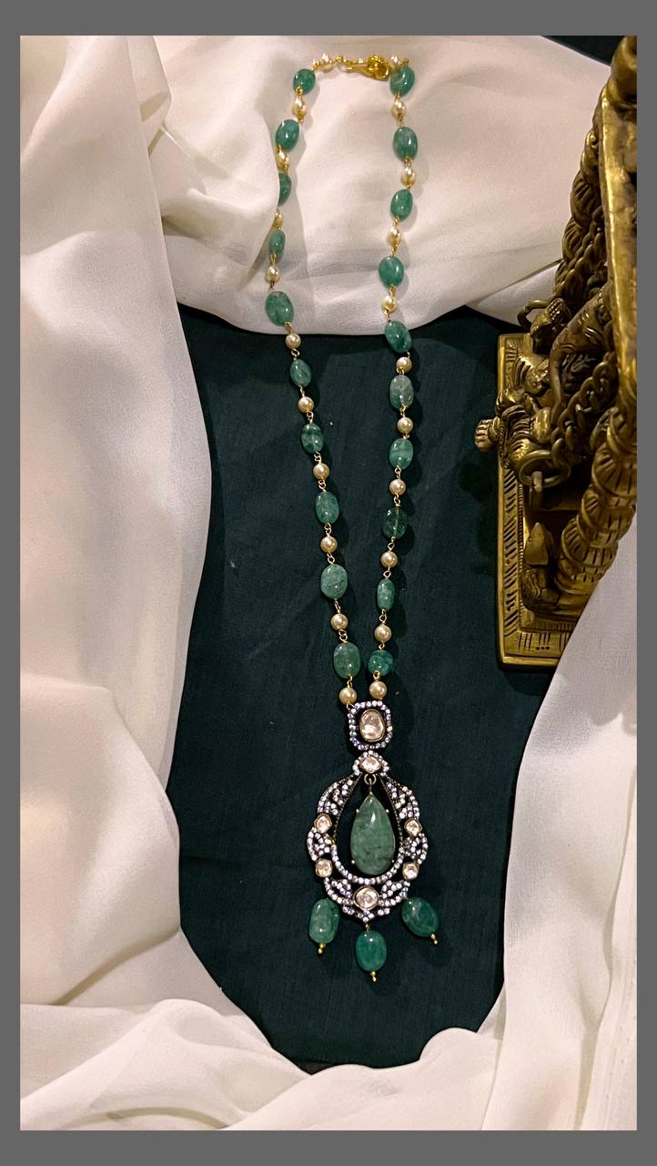 Green Pearl Haram with Pendent - PB0023