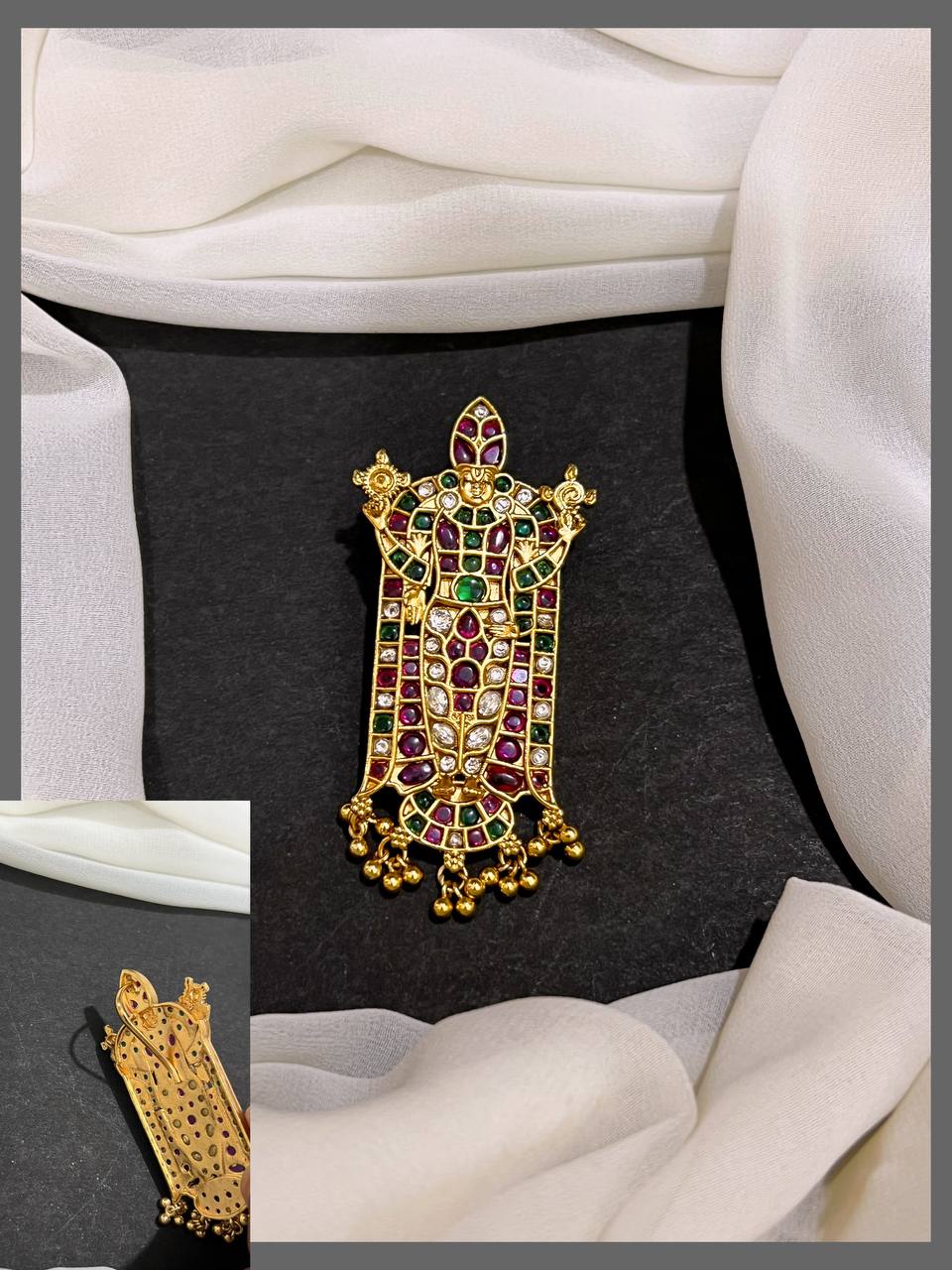 Lord Balaji Pendant in Kempu - NP0032