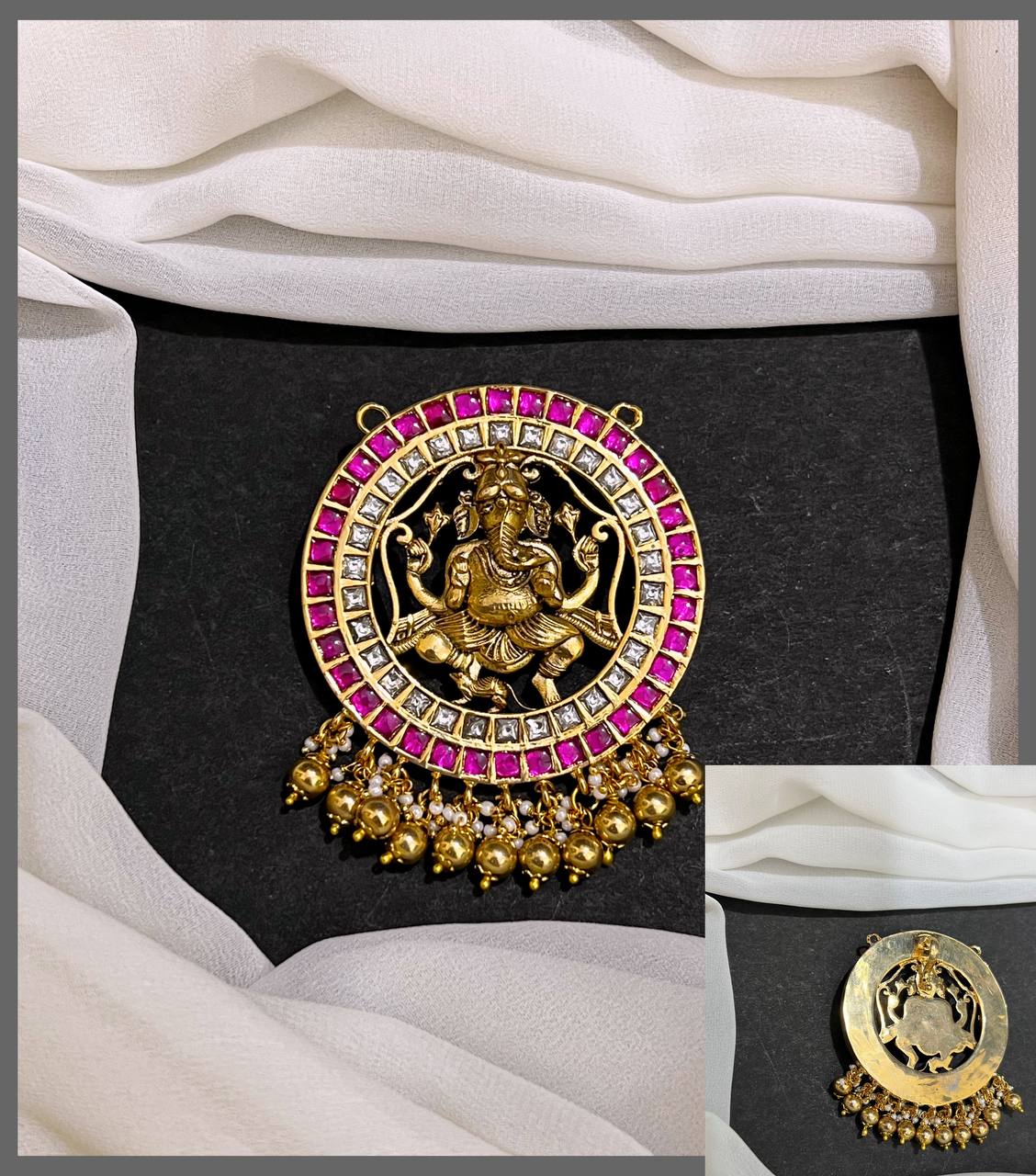 Lord Ganesh Pendent in kundan - KP0078