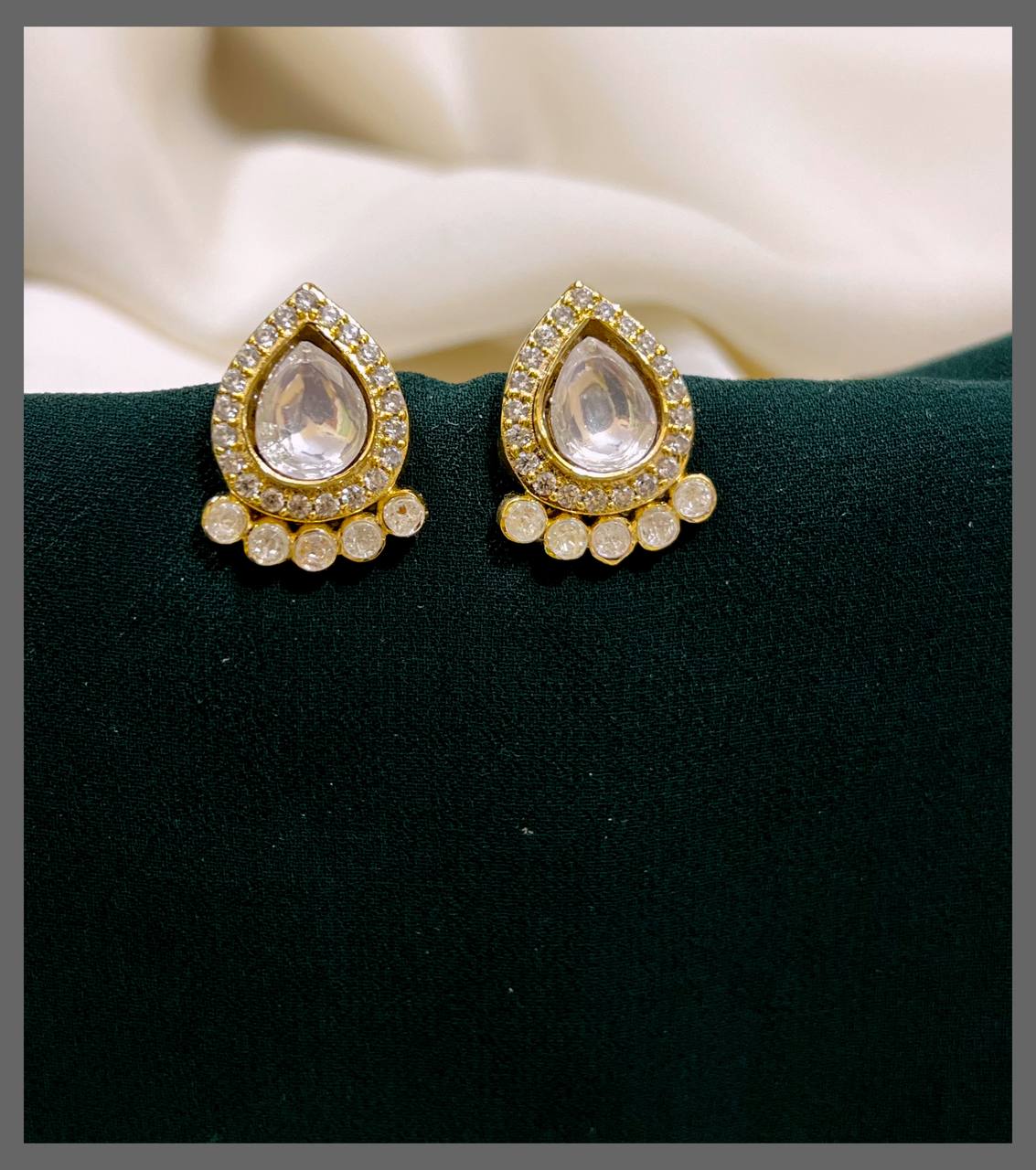 Ruby stud Earring in Nakshi - NE00342