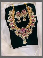 Grand Gold Polish Guttipusalu with Earrings - KH00143