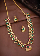 Kerala Palakka Mala Design Necklace in Nakshi - NN00240