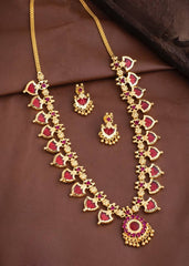 Kerala Palakka Mala Design Necklace in Nakshi - NN00240