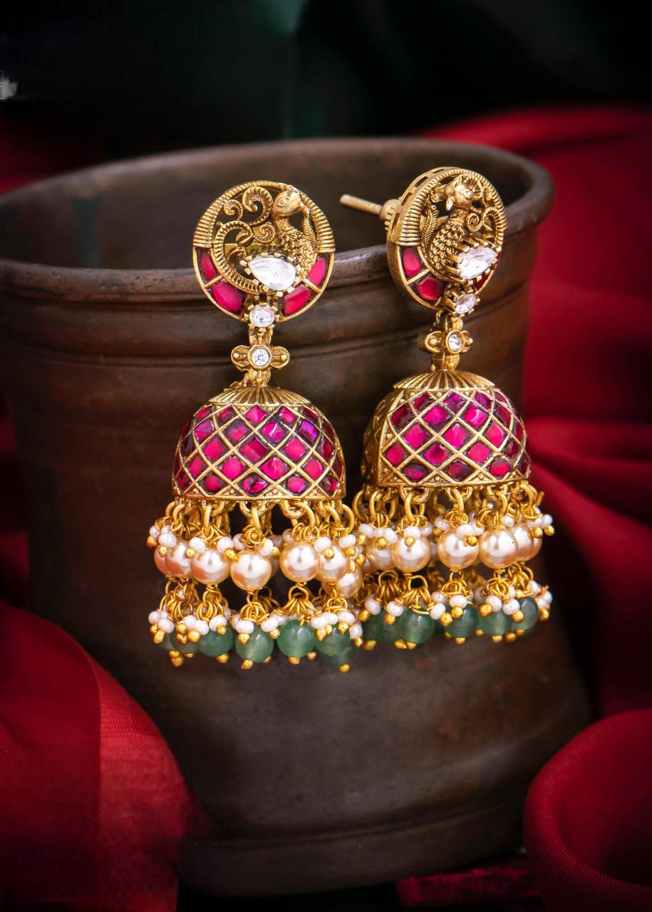 Antique Jimikki Kundan Earring  - KE00313