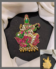 Beautiful Sarasvati Pendent in Kundan - KP00142