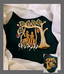 Radha Krishna pendent in Nakshi -NP0044