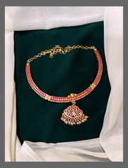 Ruby Antique Necklace in Nakshi - NN00257