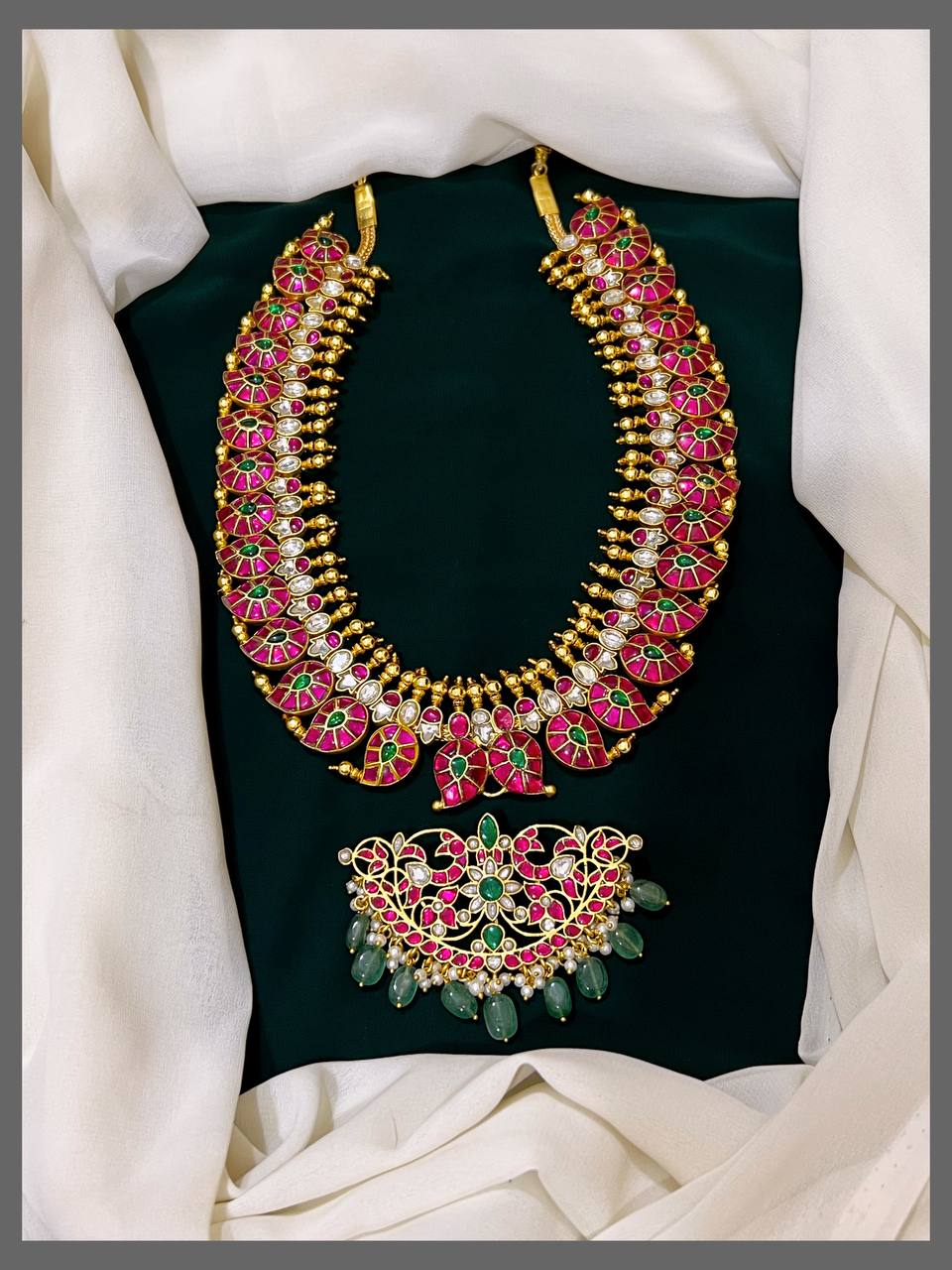 Mango Haram with Beautiful Pendent in Kundan - KH00246