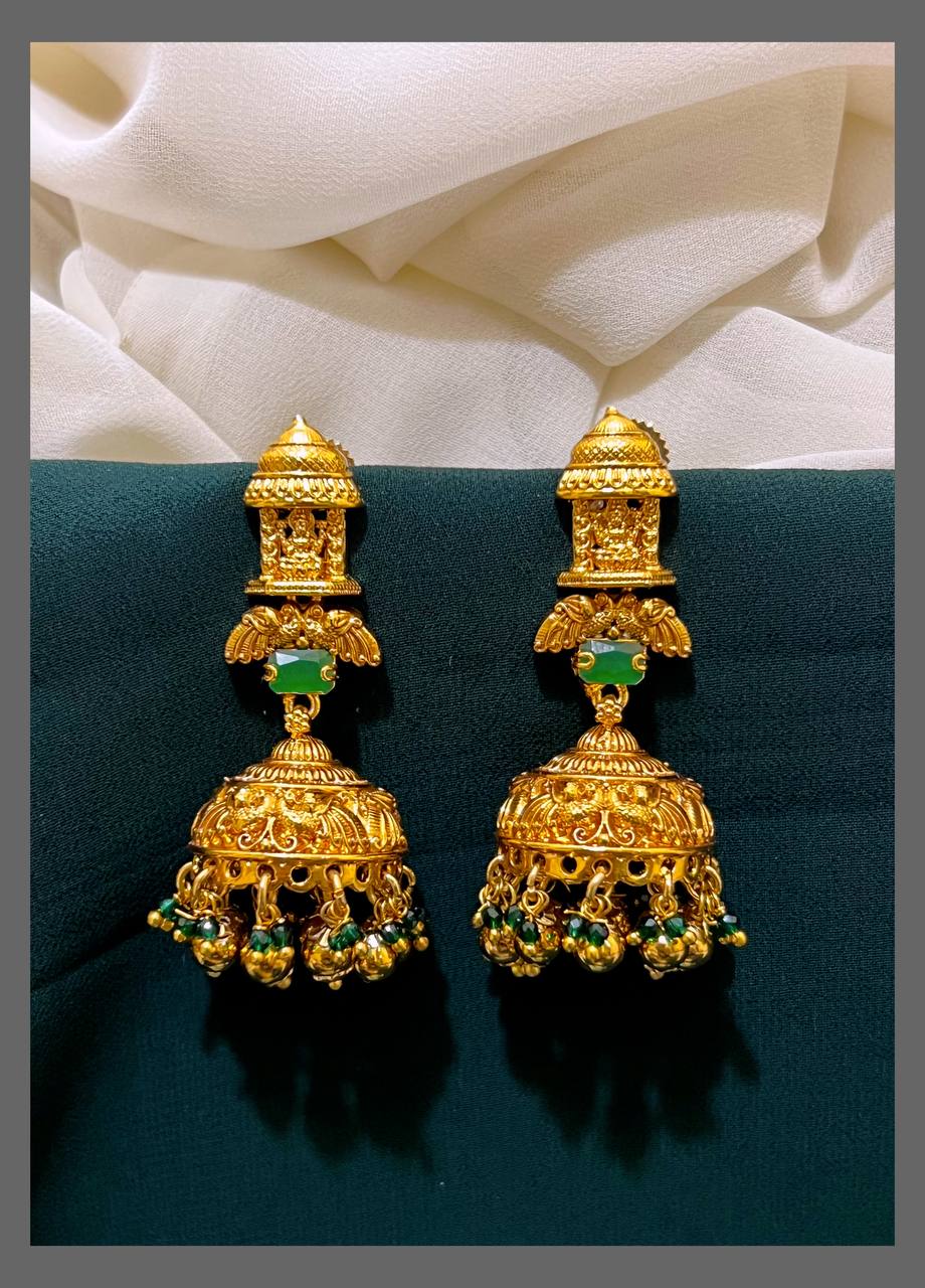 Temple Design Earring in Nakshi - NE00345