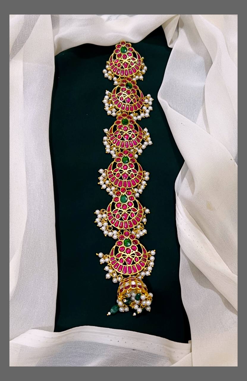 Ruby Hair Accessories Jada Billa in Kundan - HA0043