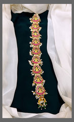 Beautiful Lakshmi with white Peal  Jada Billa in Kundan - HA0044
