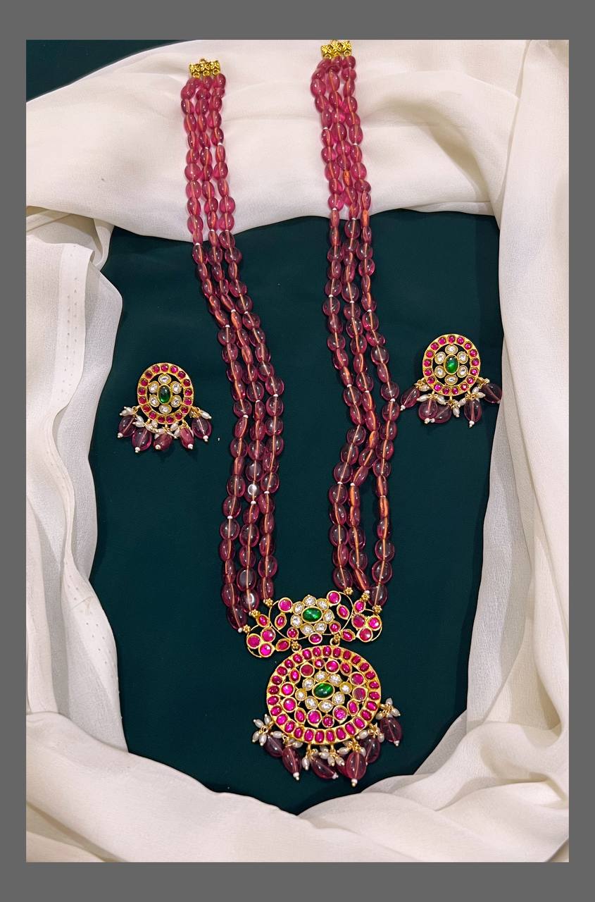 Ruby Pearl With pendent in Kundan - PB0076