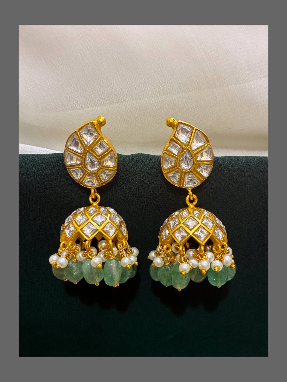 Ruby Jhumki Earring in Kundan - KE00280