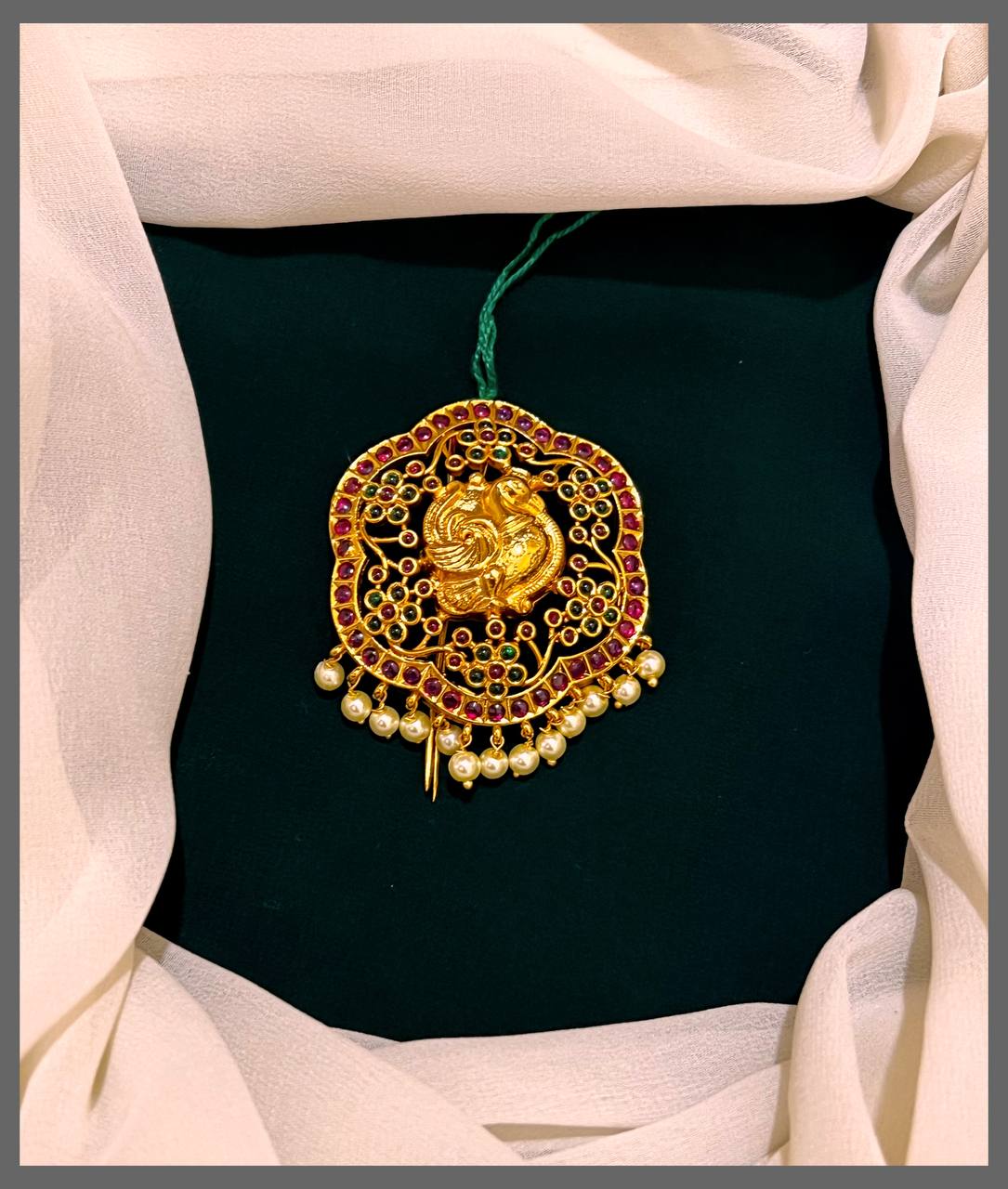 Peacock Jada billa in Kundan - HA0048