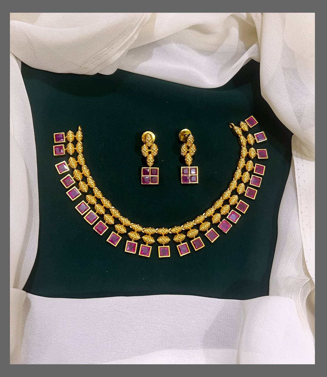 Ruby Nakshi Necklace - NN00182